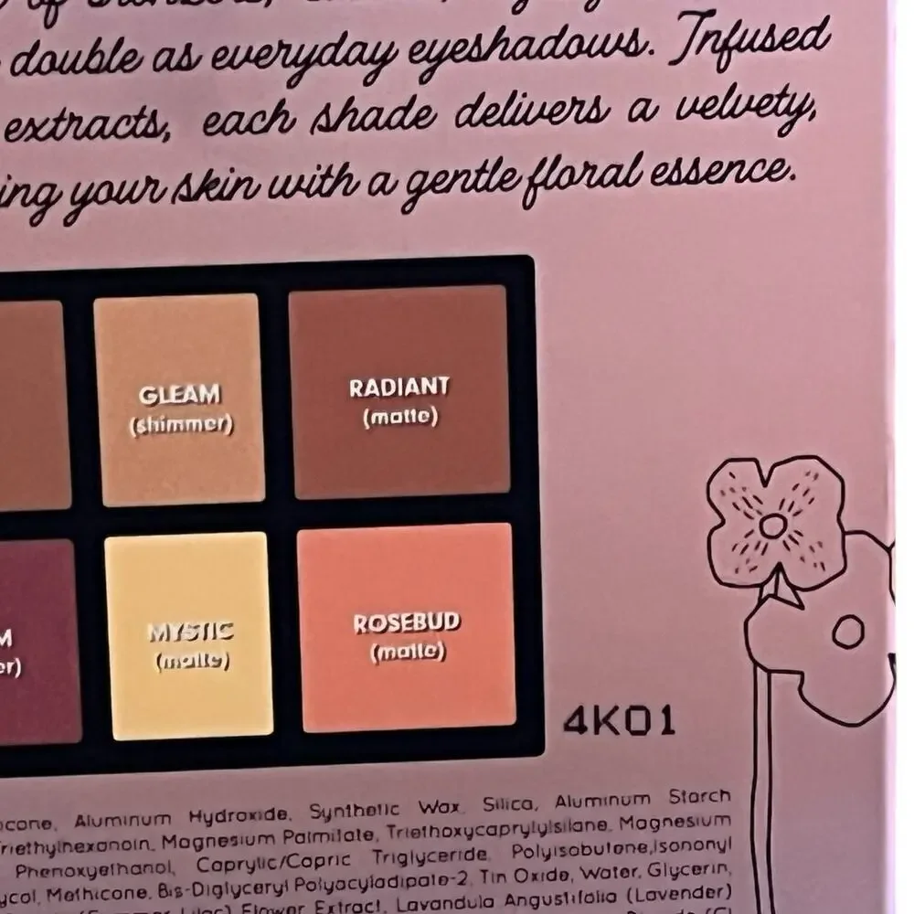 Wingme Ethereal Rose Face Eye Palette  6 Pan Blush Bronzer Highlighter